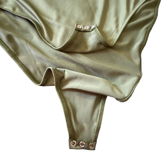 NWT Nina Parker Women's Plus Trendy V-Neck Tee Bodysuit Ivy Green  Size 2X - Picture 7 of 14